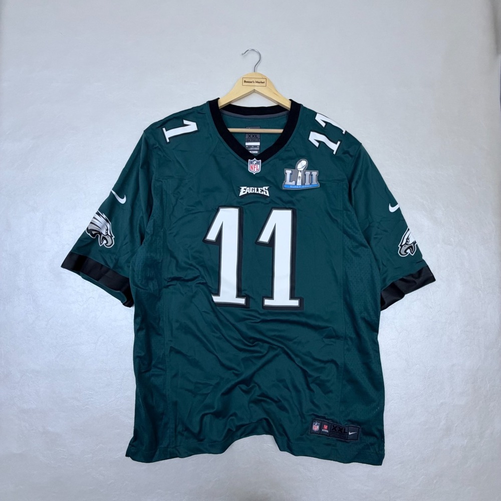Nike x Philadelphia Eagles Jersey Mens 2XL Green Carson Wentz Super Bowl Edition